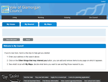 Tablet Screenshot of myvale.valeofglamorgan.gov.uk